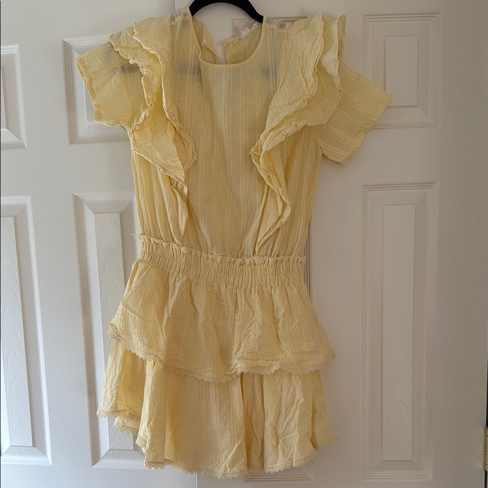 Shabby Chic Yellow Ruffled Dress